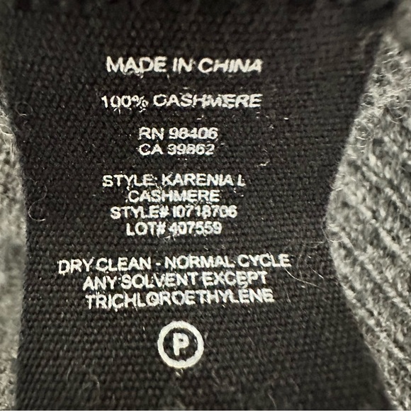 THEORY Women’s Size M Crew Neck 100% Cashmere Grey Sweater - Picture 6 of 9